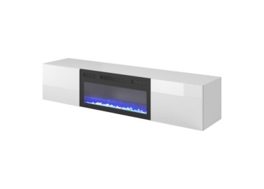 LIVO RTV 180 TV stand with fireplace white2