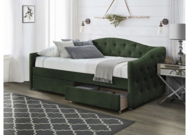 ALOHA bed with drawers color| dark green0