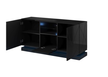 Chest of drawer QIU 2D1K gloss blackgloss black1