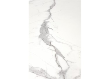 DIESEL extension table color top - white marble  dark grey legs - black9