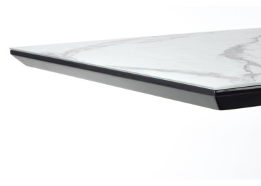 DIESEL extension table color top - white marble  dark grey legs - black10