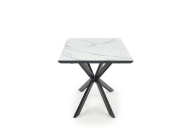 DIESEL extension table color top - white marble  dark grey legs - black12