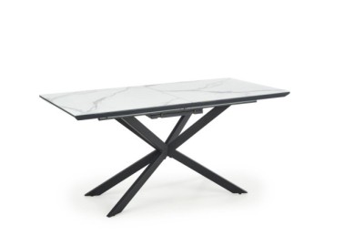 DIESEL extension table color top - white marble  dark grey legs - black13