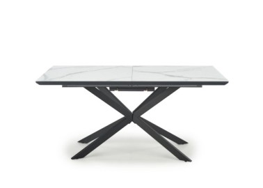 DIESEL extension table color top - white marble  dark grey legs - black15