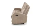 Tai šviesiai rudos spalvos trivietė sofa su paminkštintais apmušalais ir individualiai reguliuojamais mechanizmais kiekvienam sėdimajam segmentui, puikiai tinkanti patogiam poilsiui namuose.