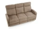 Tai šviesiai rudos spalvos trivietė sofa su paminkštintais apmušalais ir individualiai reguliuojamais mechanizmais kiekvienam sėdimajam segmentui, puikiai tinkanti patogiam poilsiui namuose.