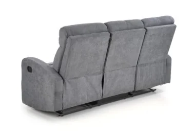 Tai pilkos spalvos trivietė sofa su paminkštintais apmušalais ir individualiai reguliuojamais mechanizmais kiekvienam sėdimajam segmentui, puikiai tinkanti patogiam poilsiui namuose.