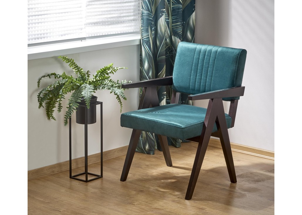 MEMORY chair ebony  dark green Monolith 370