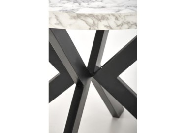 PERONI extension table white marble  black1