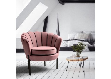 ANGELO leisure armchair pink  black3