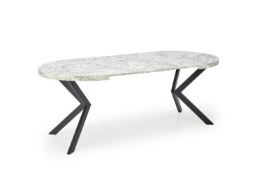 PERONI extension table white marble  black8