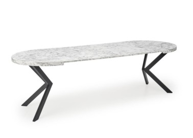 PERONI extension table white marble  black9