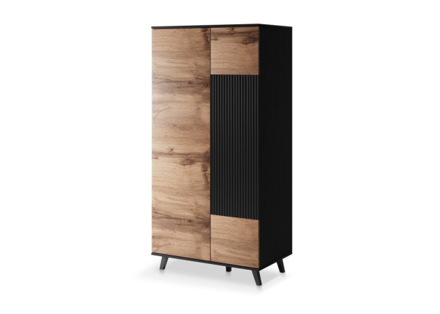 RANDOM S-1 wardrobe wotan oak  black0