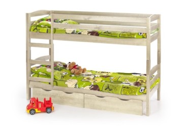 SAM bunk bed with mattresses color pine0