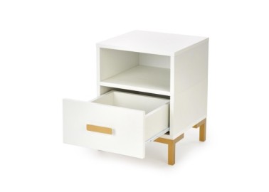 SILVIA bedside table white - gold1