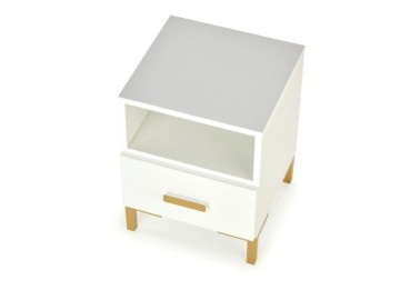 SILVIA bedside table white - gold2