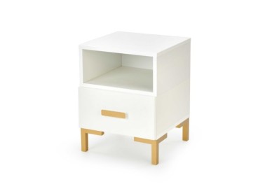 SILVIA bedside table white - gold3