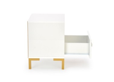 SILVIA bedside table white - gold6