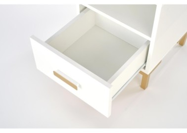 SILVIA bedside table white - gold7