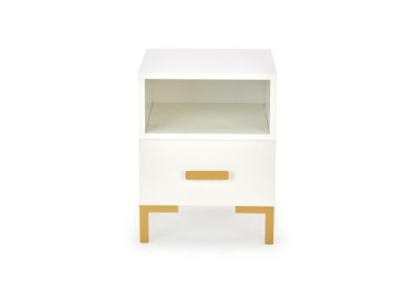 SILVIA bedside table white - gold10