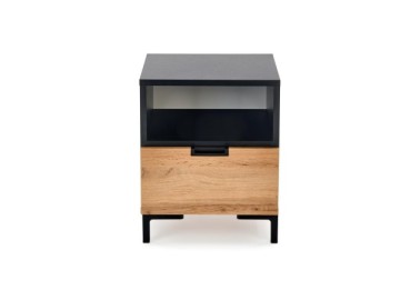 SILVIA bedside table wotan oak - black10