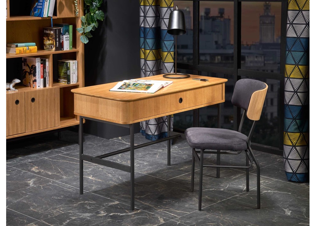 SMART B-1 desk color natural oak - black0