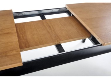 WINDSOR extension table color dark oakblack13