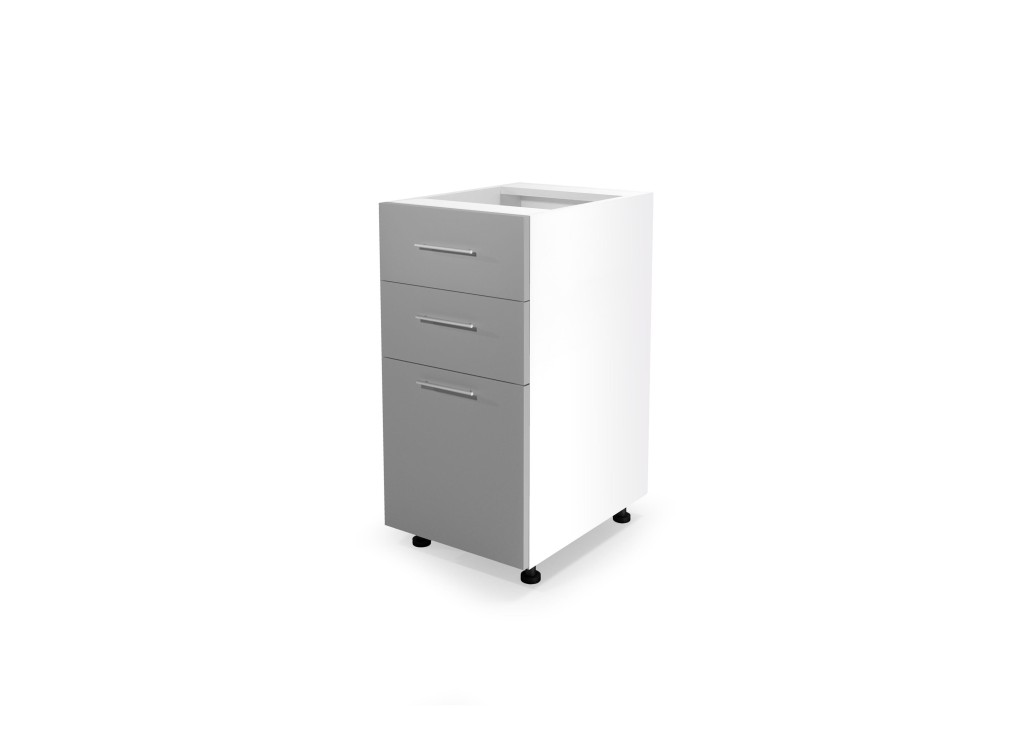 VENTO DS3-4082 lower cabinet with drawers color whitelight grey0