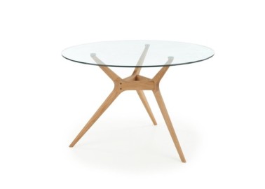 ASHMORE table color top - transparent legs - natural8