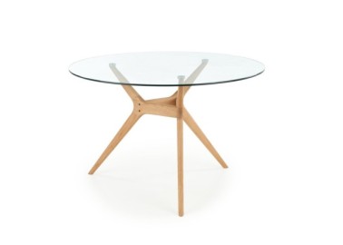 ASHMORE table color top - transparent legs - natural9