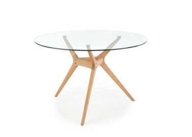 ASHMORE table color top - transparent legs - natural10