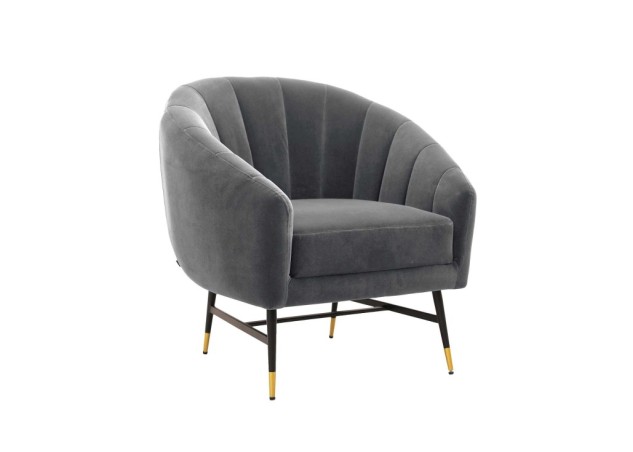 BRITNEY leisure armchair gray  black  gold0