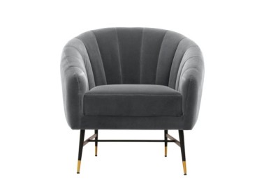 BRITNEY leisure armchair gray  black  gold5