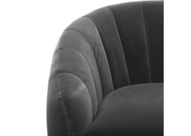 BRITNEY leisure armchair gray  black  gold6