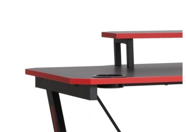 Darbo stalas Signal B-202 juodas su raudonu
