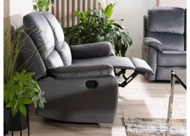 Dvivietė sofa reglaineris Signal Spencer 2 Velvet Bluvel 14 pilkos spalvos