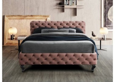 Dvigulė lova Signal Herrera Velvet Bluvel 52 rožinės spalvos