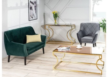 Dvivietė sofa Signal Kier 2 Velvet Bluvel 78 žalios spalvos