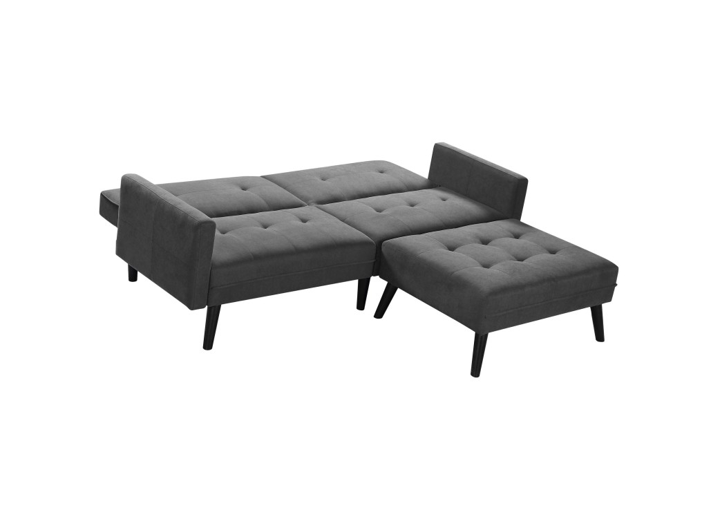 CORNER folding sofa with ottoman color grey0