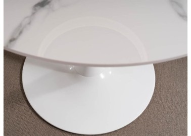 Valgomojo stalas Signal Espreso su balto marmuro stalviršiu
