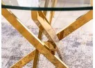 Stiklinis stalas Signal Agis su aukso spalvos kojomis