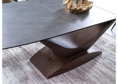 Valgomojo stalas Signal Dolce Ceramic su pilko marmuro stalviršiu