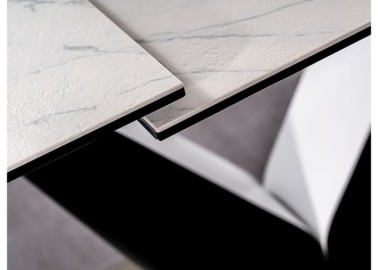 Valgomojo stalas Signal Canyon Ceramic su balto marmuro imitacijos stalviršiu