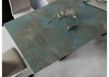 Valgomojo stalas Signal Westin Ceramic su marmuriniu turkio spalvos stalviršiu