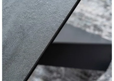 Valgomojo stalas Signal Salvadore Ceramic su marmuro imitacijos tamsiai pilku stalviršiu