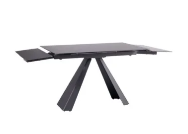 Valgomojo stalas Signal Salvadore Ceramic 2 su marmuro imitacijos tamsiai pilku stalviršiu