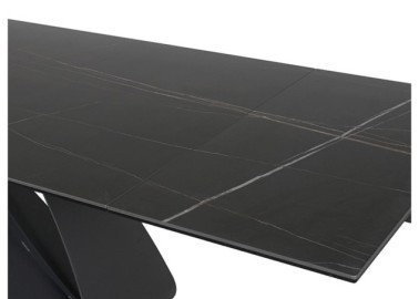Valgomojo stalas Signal Diuna Ceramic su marmuriniu juodos spalvos stalviršiu