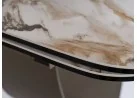 Valgomojo stalas Signal Infinity Ceramic su marmuriniu baltosos spalvos stalviršiu