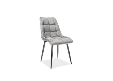Kėdė Signal Chic Velvet Bluvel 03 šviesiai pilkos spalvos