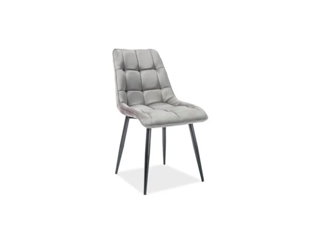 Kėdė Signal Chic Velvet Bluvel 03 šviesiai pilkos spalvos